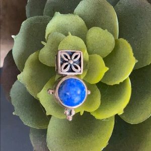 Silver Jewelry blue crystal pendant